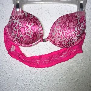 Cheetah & Lace Victoria's Secret Strapless Bra